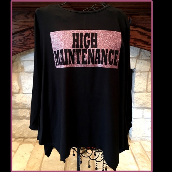 Black Tunic Embellished 💥“High Maintenance”💥 - Picture 2 of 6